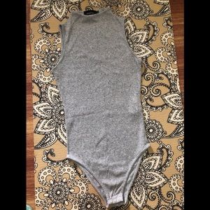 Gray Body Suit Blouse